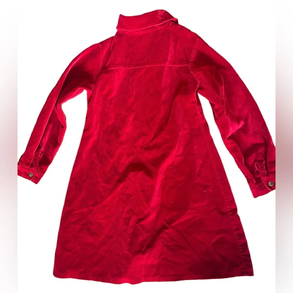 VTG OshKosh‎ Velvet Dress Girls 6x Rose Embroidery